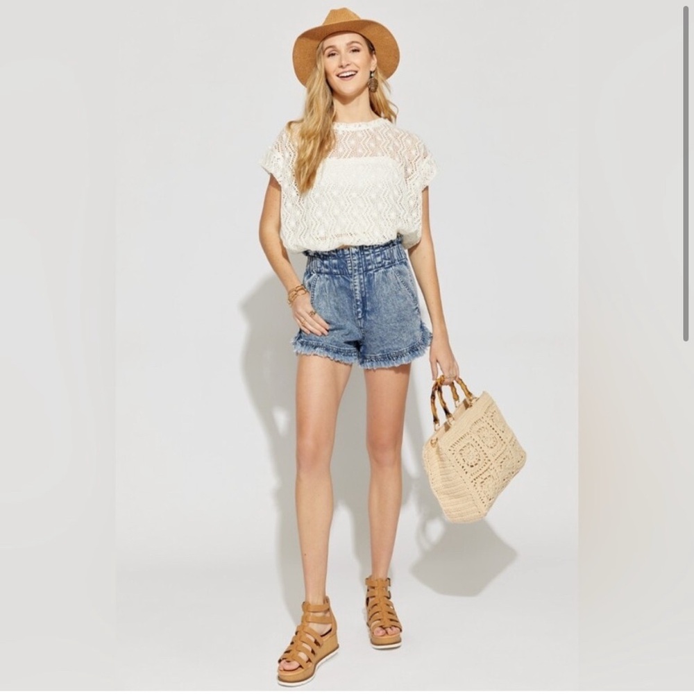 Francesca's Collections Blue Denim Shorts